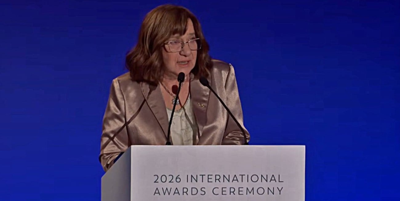 “Es un honor tremendo estar aquí esta noche junto a colegas tan distinguidos de todo el mundo", dijo la investigadora. Foto: Gentileza Conicet