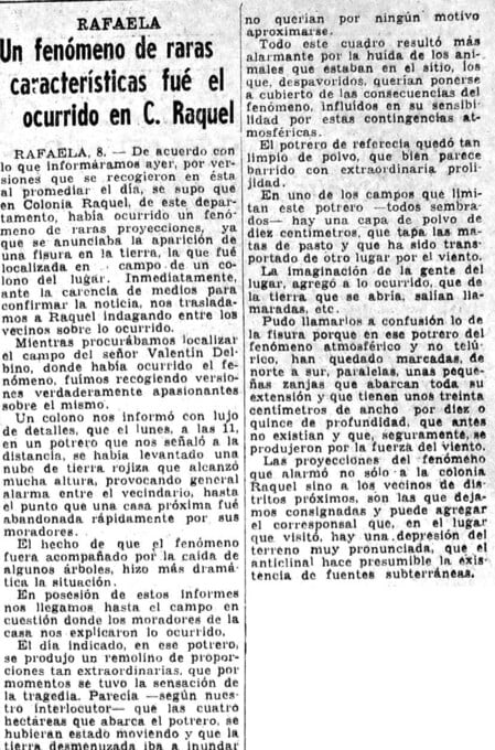 El artículo que publicó El Litoral en 1948.