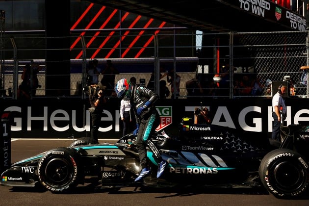 Formula One F1 - Spanish Grand Prix - Madring, Madrid, Spain - September 13, 2026
Mercedes' Andrea Kimi Antonelli celebrates after winning the Spanish Grand Prix REUTERS/Jon Nazca     TPX IMAGES OF THE DAY