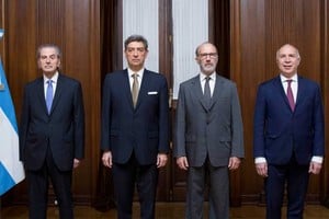 Ministros de la Corte Suprema Horacio Rosatti, Carlos Rosenkrantz, Juan Carlos Maqueda y Ricardo Lorenzetti. Crédito: CSJN