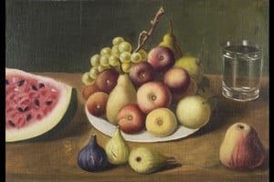Frutas, s/f, óleo sobre tela, 33 x 47 cm. Colección Museo Provincial de Bellas Artes “Rosa Galisteo de Rodríguez”. Foto: Archivo El Litoral