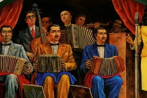 “Orquesta típica”, óleo sobre tela de Antonio Berni. Foto: Archivo El Litoral / Museo de Bellas Artes