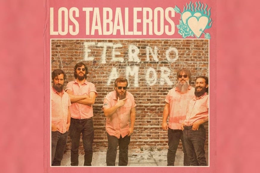 Arte de tapa de "Eterno amor" single de Los Tabaleros que reversiona una canción de Los Manseros Santiagueños.