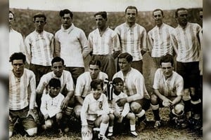 El equipo argentino durante el año 1928.