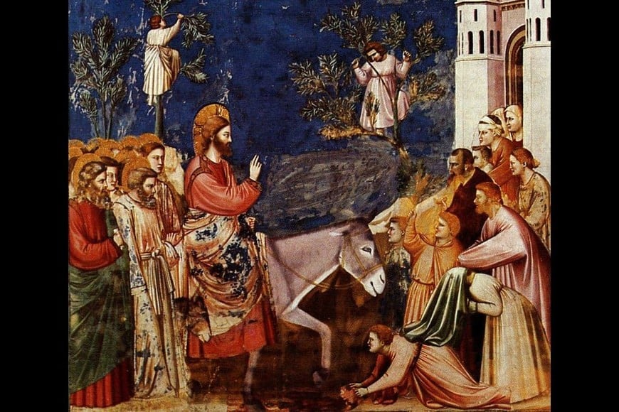 "Entrada triunfal de Cristo en Jerusalén" de Giotto di Bondone. Foto: Archivo