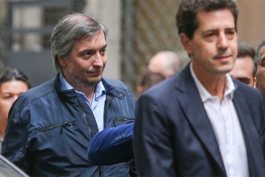 Máximo y Wado de Pedro, líderes de La Cámpora, el sector que apoyan a Cristina Kirchner.