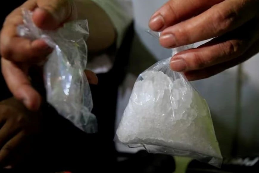 Una bolsa con metanfetamina. Créditos: Romeo Ranoco/Reuters