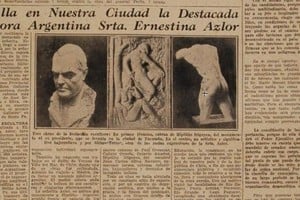 El recuerdo de la visita a Santa Fe de la distinguida escultora, en enero de 1948. Foto: Archivo El Orden / Hemeroteca Digital Castañeda