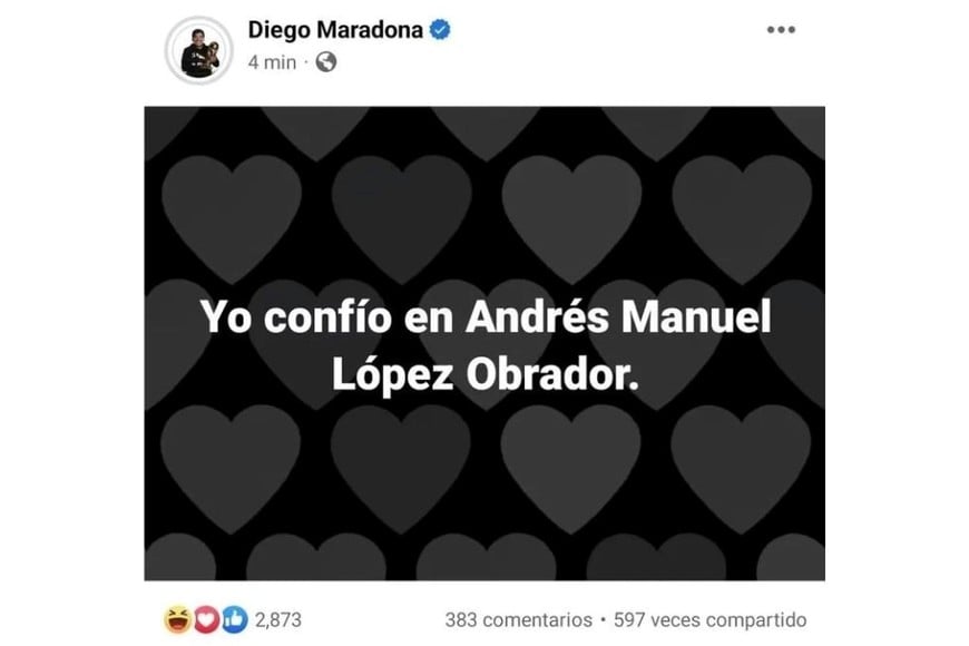 Subieron un posteo para apoyar al presidente Andrés Manuel López Obrador.