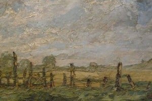 “Nubes”, óleo de Ludovico Paganini. Foto: Archivo El Litoral