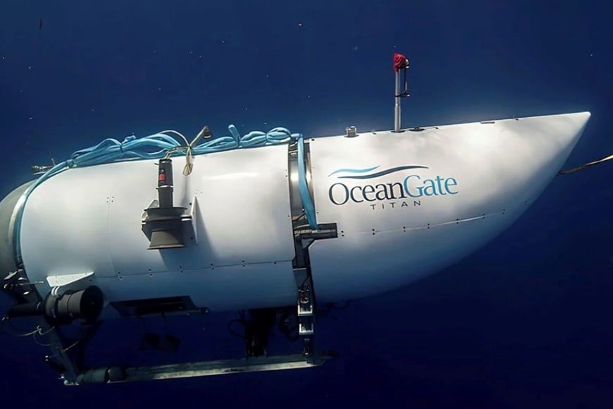 El sumergible Titán desapareció rumbo a los restos del Titanic. Créditos: OceanGate Expeditions.