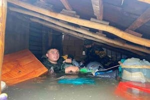 ELLITORAL_329488 |  Gentileza Con el agua hasta el cuello: Tizimín, el municipio más afectado por la tormenta Gamma en Yucatán.