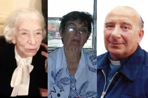 ELLITORAL_301038 |  Gentileza Zulma Lagrange, Ethel Toledo de Amézaga y el Padre Osvaldo Catena.