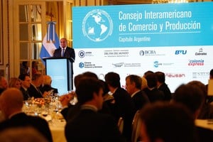 ELLITORAL_420534 |  Victoria Gesualdi El jefe de Gabinete de Ministros participó de un encuentro organizado por el Consejo Interamericanos de Comercio y Producción (Cicyp).
