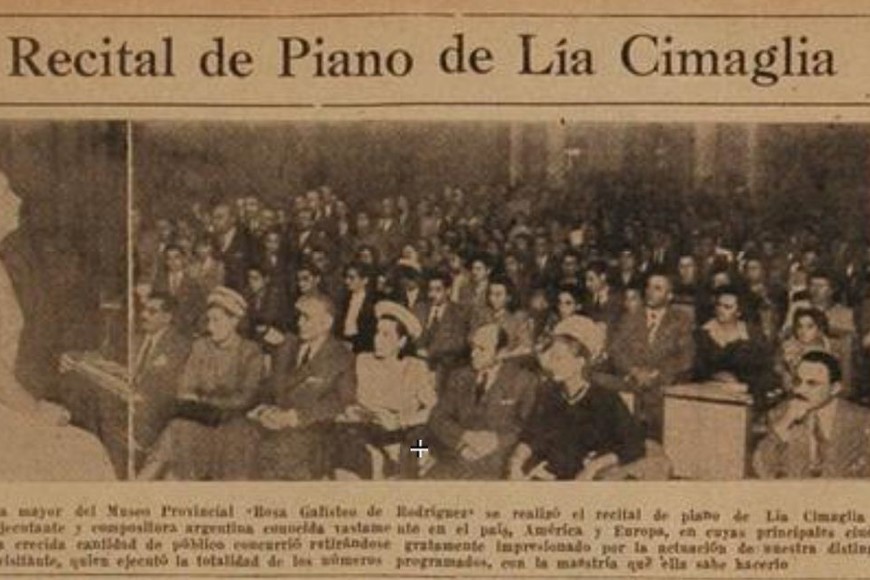 El recital de Lía Cemaglia. Archivo El Orden / Hemeroteca digital Castañeda
