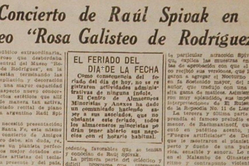El concierto de Raúl Spivak. Archivo El Orden / Hemeroteca digital Castañeda