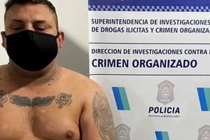 Peluffo al momento de la detención. Crédito: Policía de la Provincia de Buenos Aires