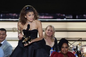 Zendaya accepts the award for Outstanding Lead Actress In A Drama Series  for "Euphoria" at the 74th Primetime Emmy Awards in Los Angeles, California, U.S., September 12, 2022. REUTERS/Mario Anzuoni