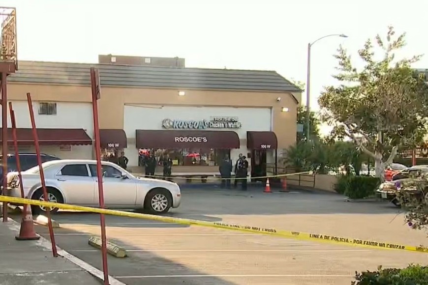 El restaurante donde fue asesinado el rapero (Captura de TV)