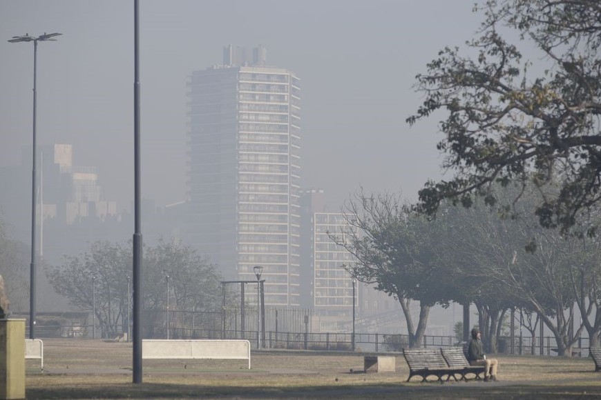 Así se veía Rosario este martes en la mañana. Crédito: Marcelo Manera