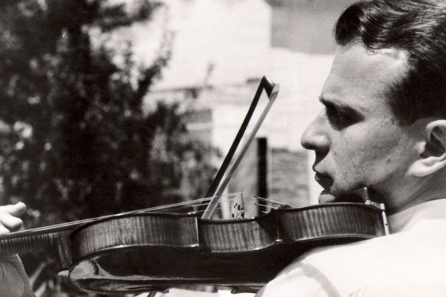 El violinista en los años 40.