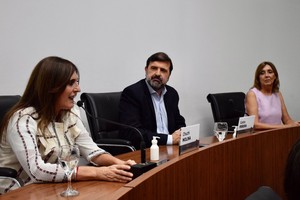 Chuchi Molina, Carlos Pereira e Inés Larriera, concejales de Juntos por el Cambio.