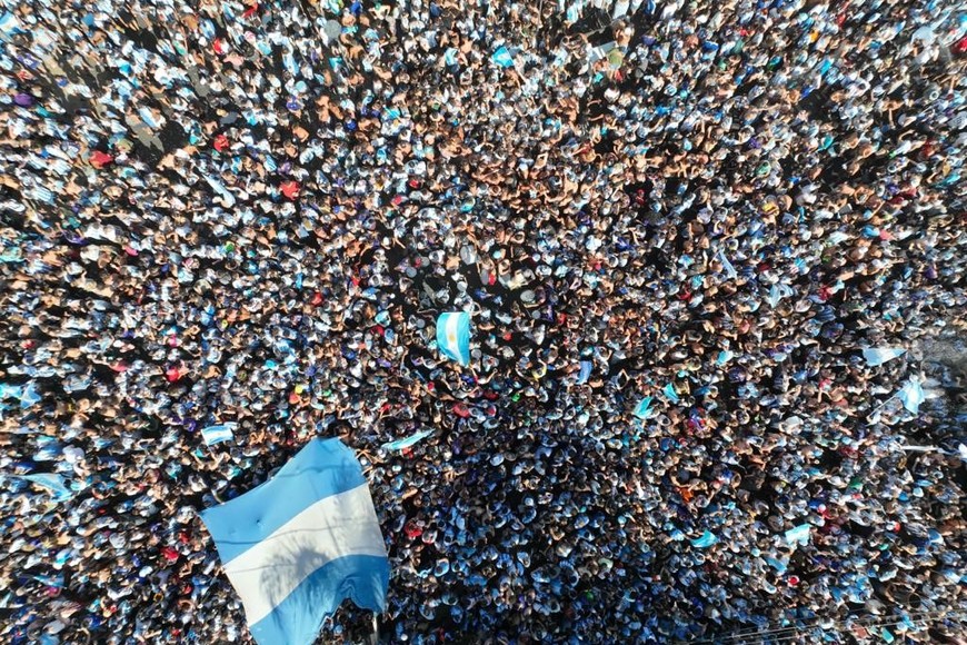 Desde el drone, mirá los festejos Argentina Campeón en Santa Fe