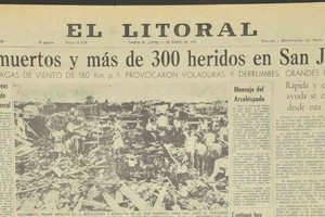Esta fue la tapa de El Litoral del 10 de enero de 1973.