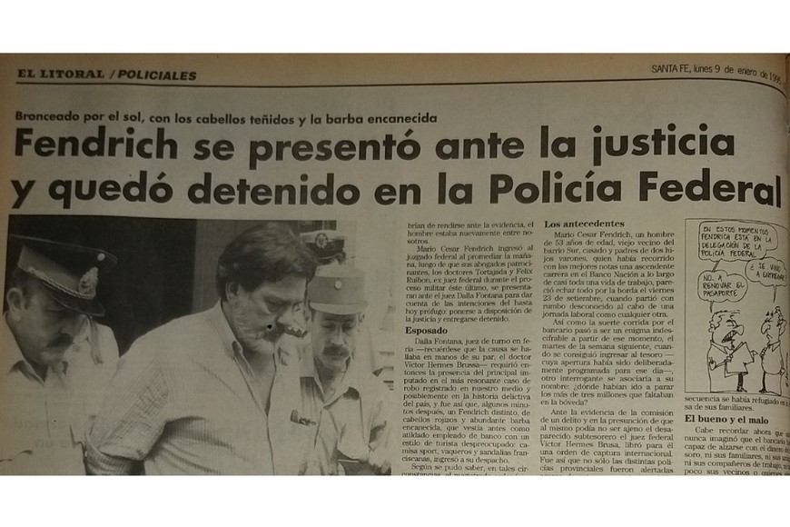 Así lo mostró Diario El Litoral en su edición del 9 de enero de 1995. Crédito: Archivo El Litoral