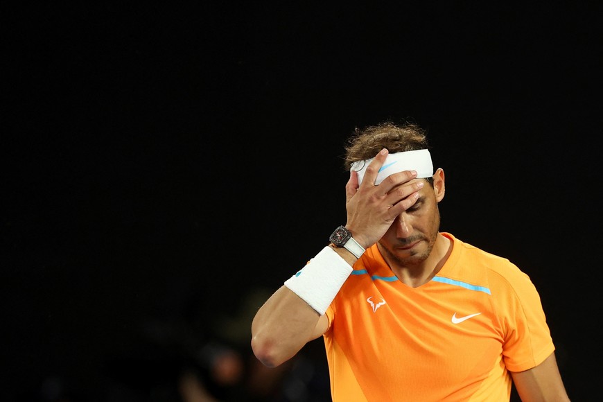 Tennis - Australian Open - Melbourne Park, Melbourne, Australia - January 18, 2023
Spain's Rafael Nadal looks dejected after losing his second round match against Mackenzie Mcdonald of the U.S. REUTERS/Carl Recine