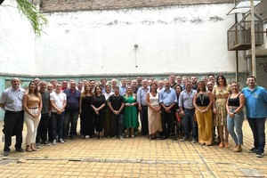La foto de los presentes en la reunión de este miércoles en Rosario. 