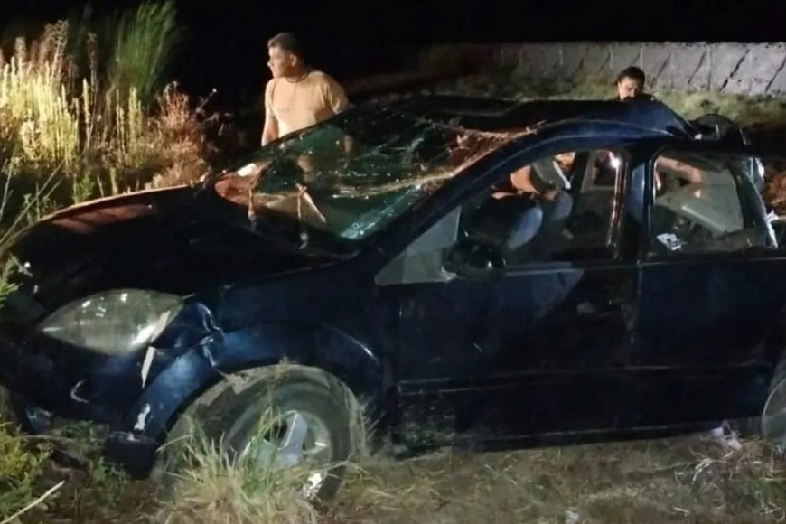 Así quedó el vehículo siniestrado en cercanías a San Javier.