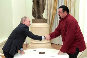 El actor estadounidense y el presidente ruso, en una imagen de archivo de Reuters.
