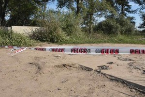 El cadáver de la mujer fue hallado 4 días después de iniciada la búsqueda, el 7 de abril de 2021 en un descampado del sudoeste de la ciudad de Recreo. Créditos: Guillermo Di Salvatore