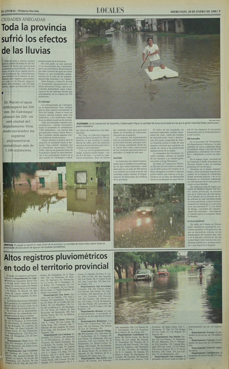 Portada El Litoral 1998 - Napas altas