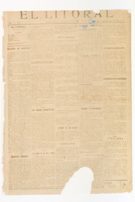 Tapa del diario