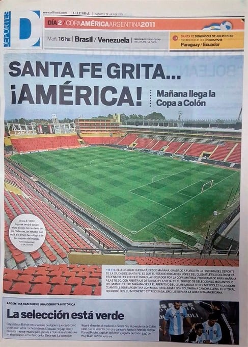 Tapa del diario
