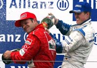 AFP. EL QUINTO. Con la victoria de hoy (primera de 2003), el menor de los Schumacher cosechó cinco triunfos en su historial deportivo.