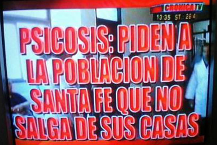 Las placas de Crónica TV, otro recuerdo de la recaptura de los prófugos en Santa Fe