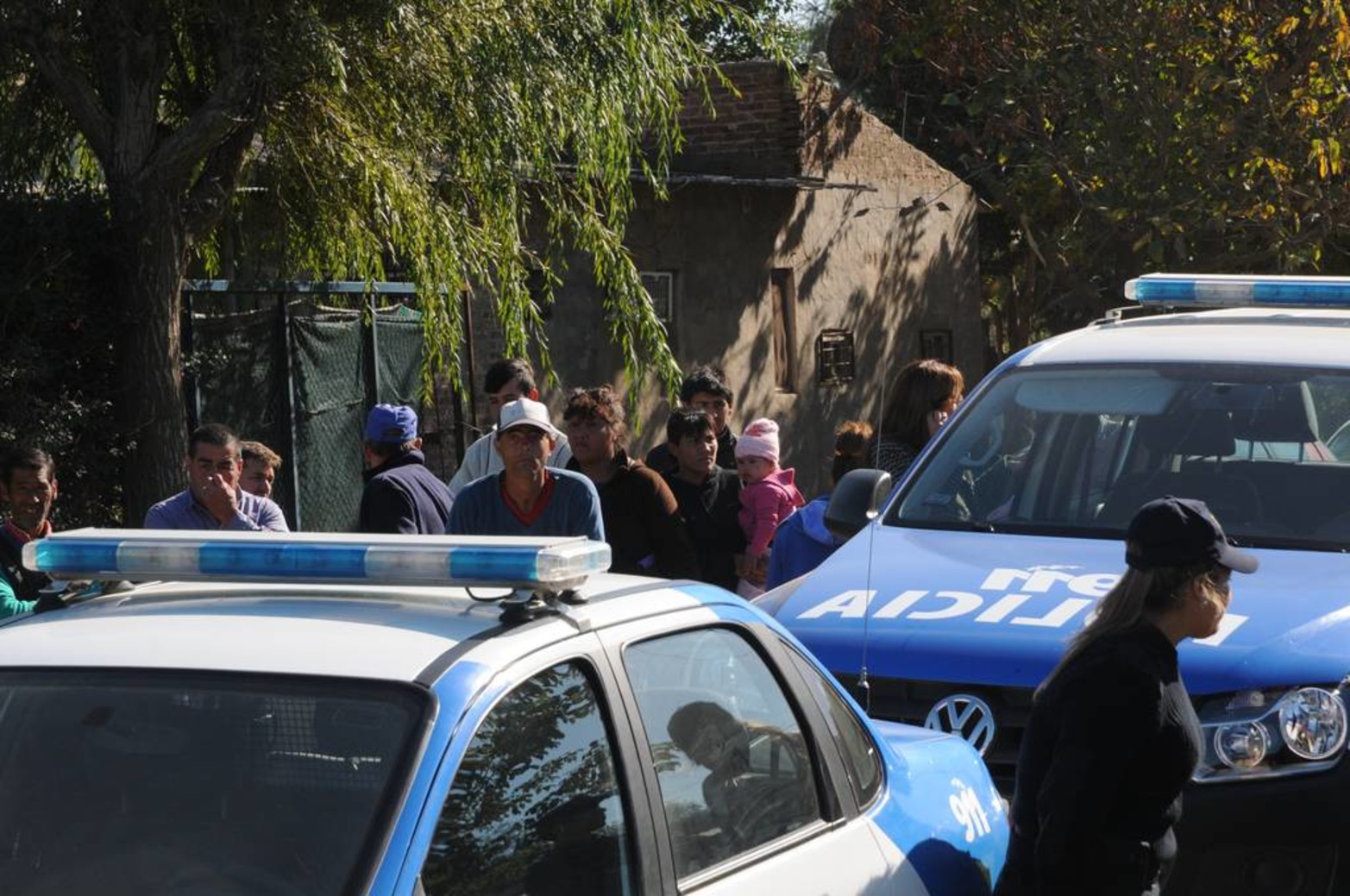 Escena del crimen. El asesinato se cometió dentro de una obra en calle Monteagudo al 4800 de Santo Tomé.
