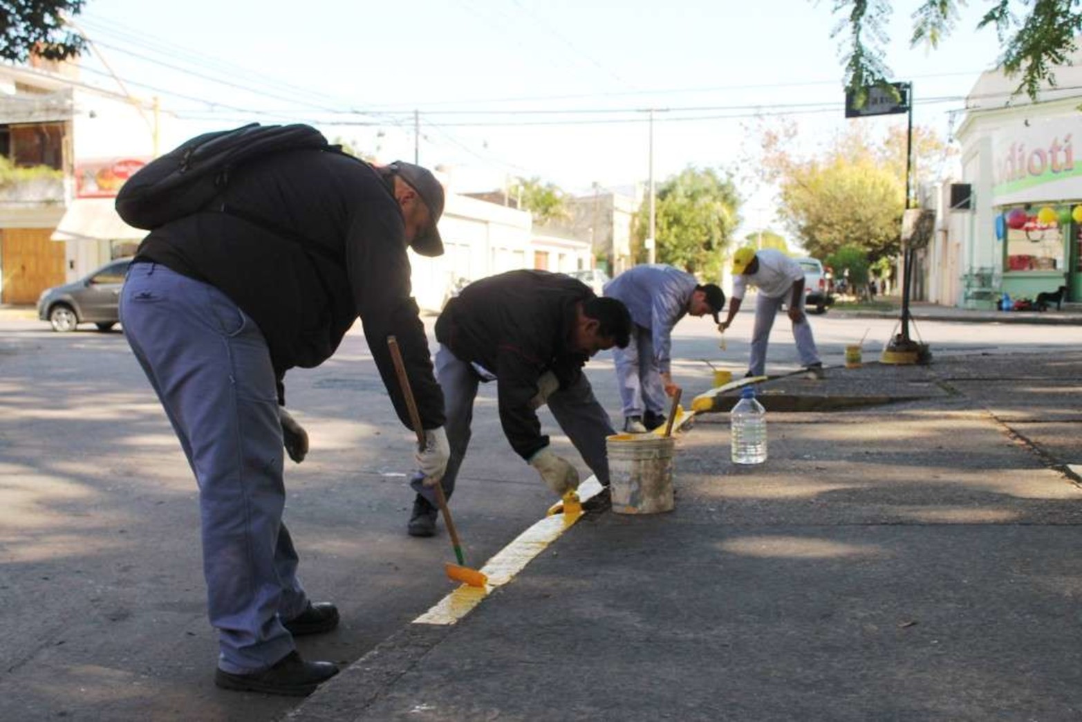 Trabajos en la plaza de las Banderas