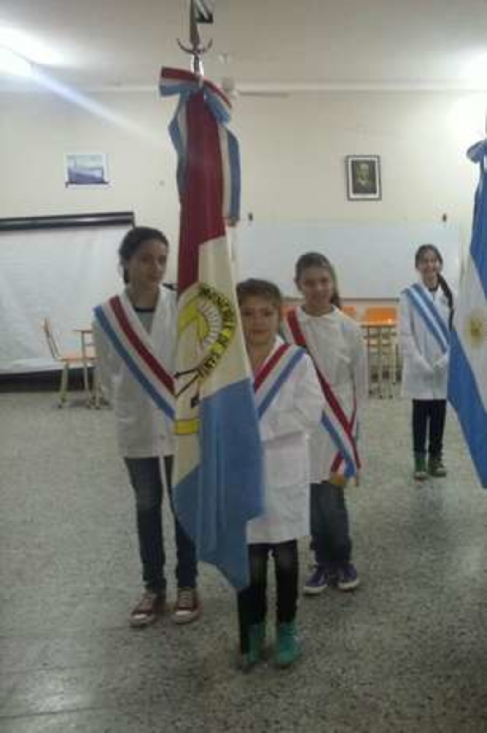 En su primer día de clases.