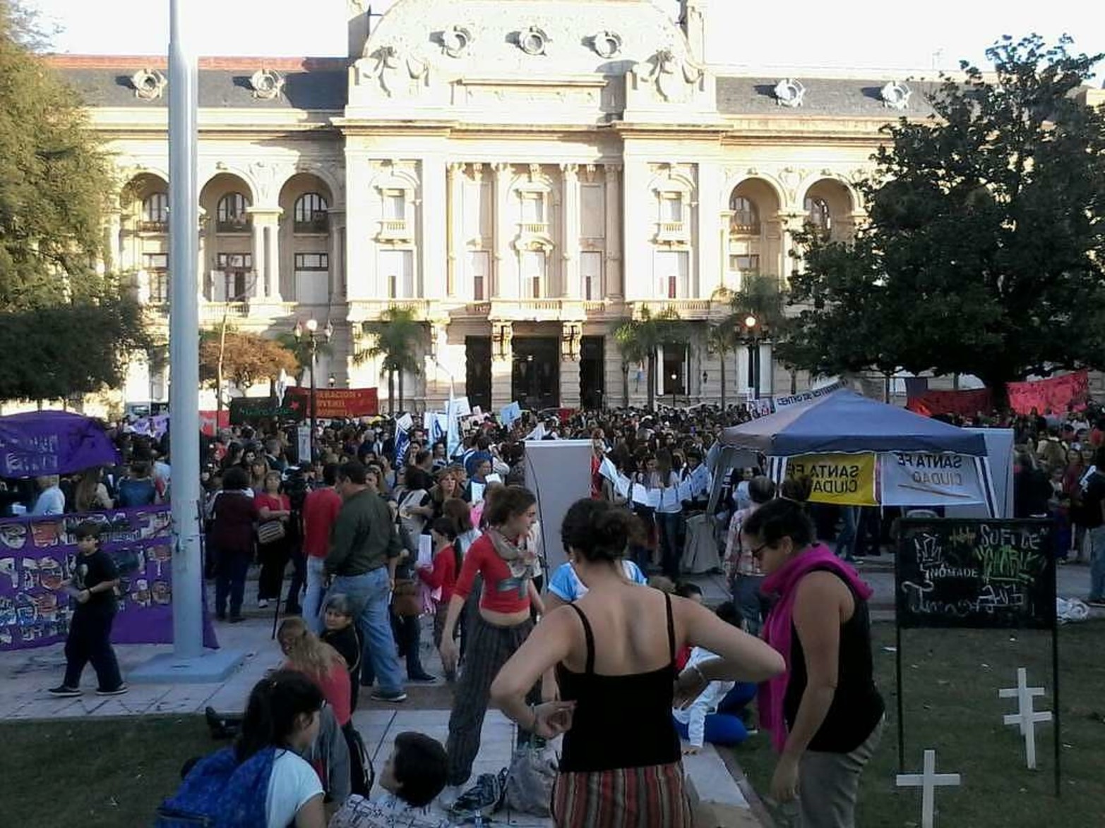 Marcha en la ciudad de Santa Fe.