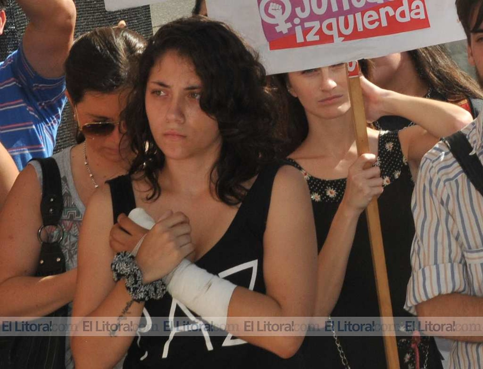 Romina Dusso participó de la manifestación en tribunales