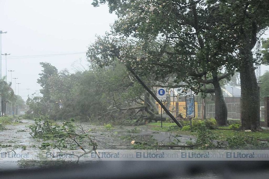 Temporal en la Costanera de Santa Fe
