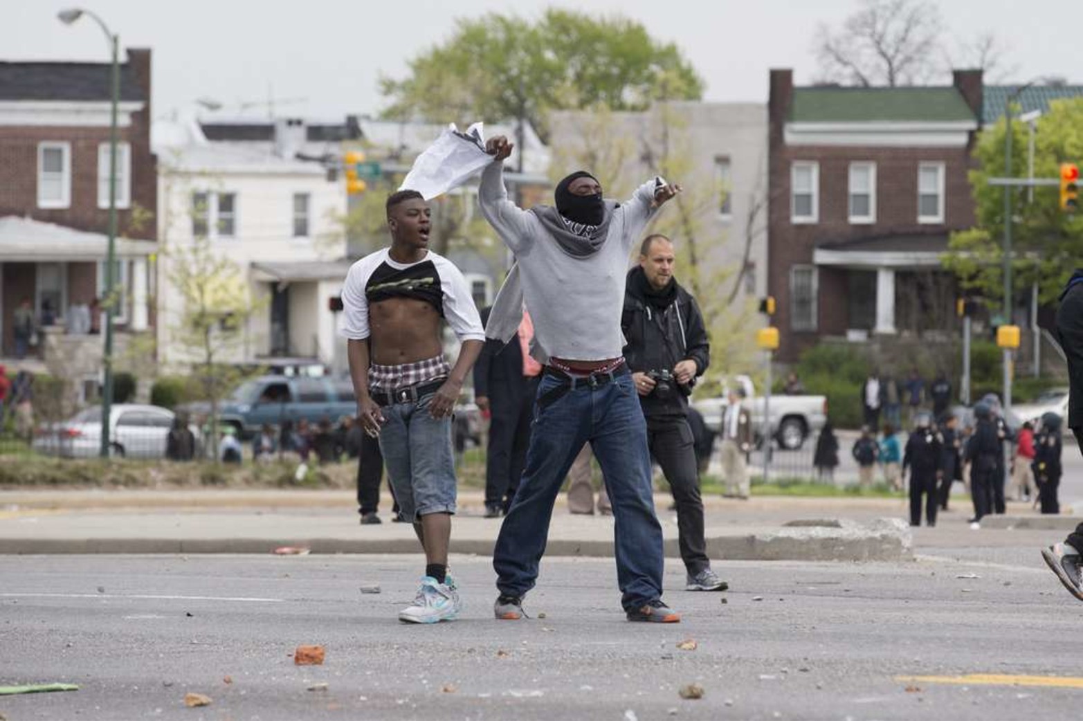 Imágenes de los disturbios en Baltimore, Estados Unidos.