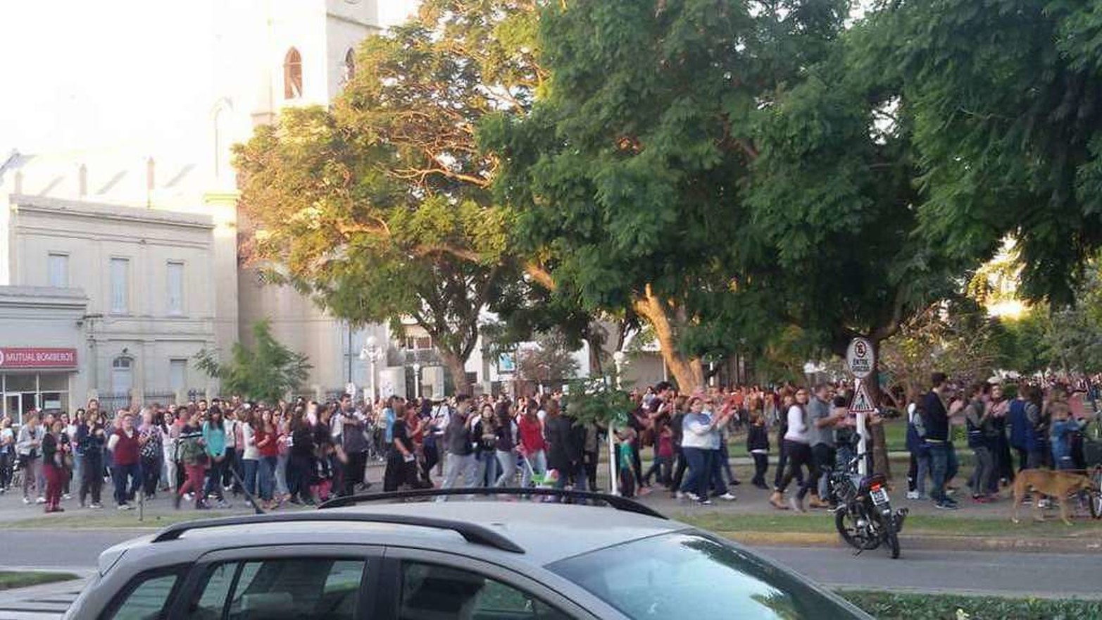 Marcha en la ciudad de Esperanza.