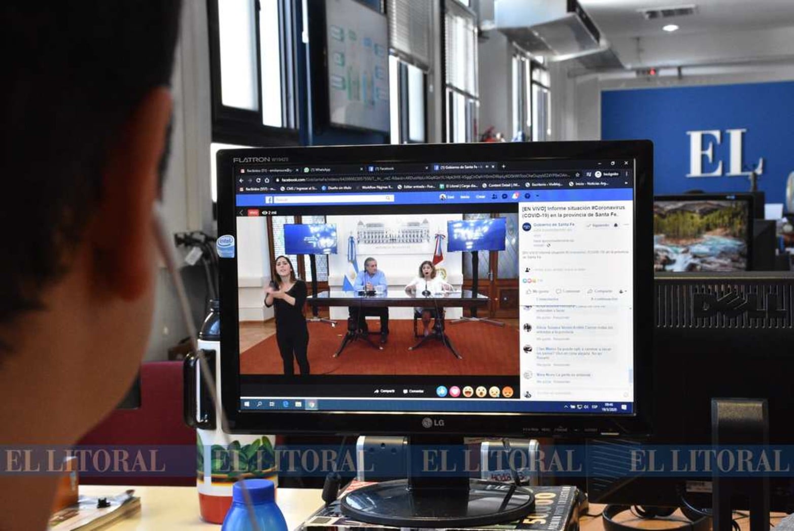 Difícil preguntar por wasap... El gobierno provincial no dejó que la prensa pueda asistir a las conferencias. Un sistema que dificulta para el oficio periodístico.