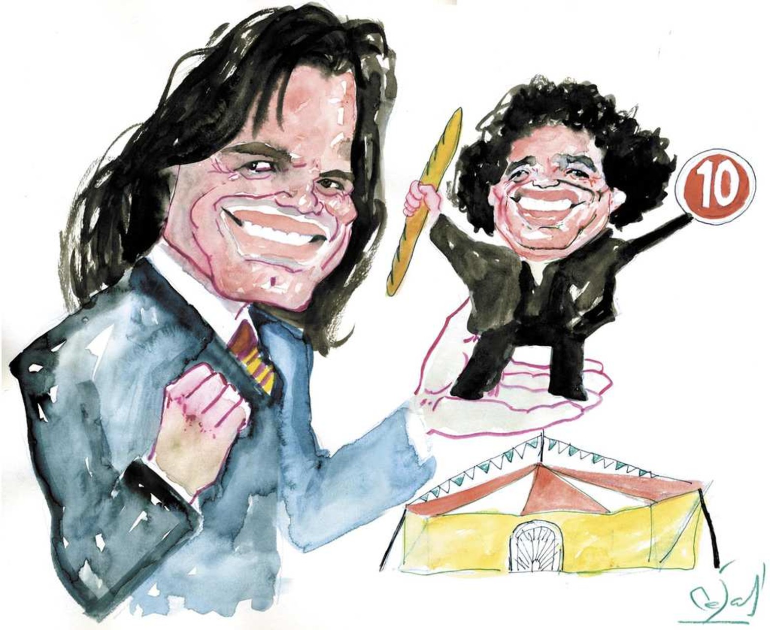 Con Marcelo Tinelli.