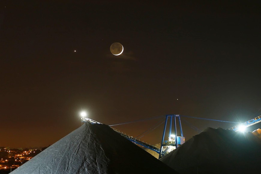 Conjunción Luna, Venus y Júpiter